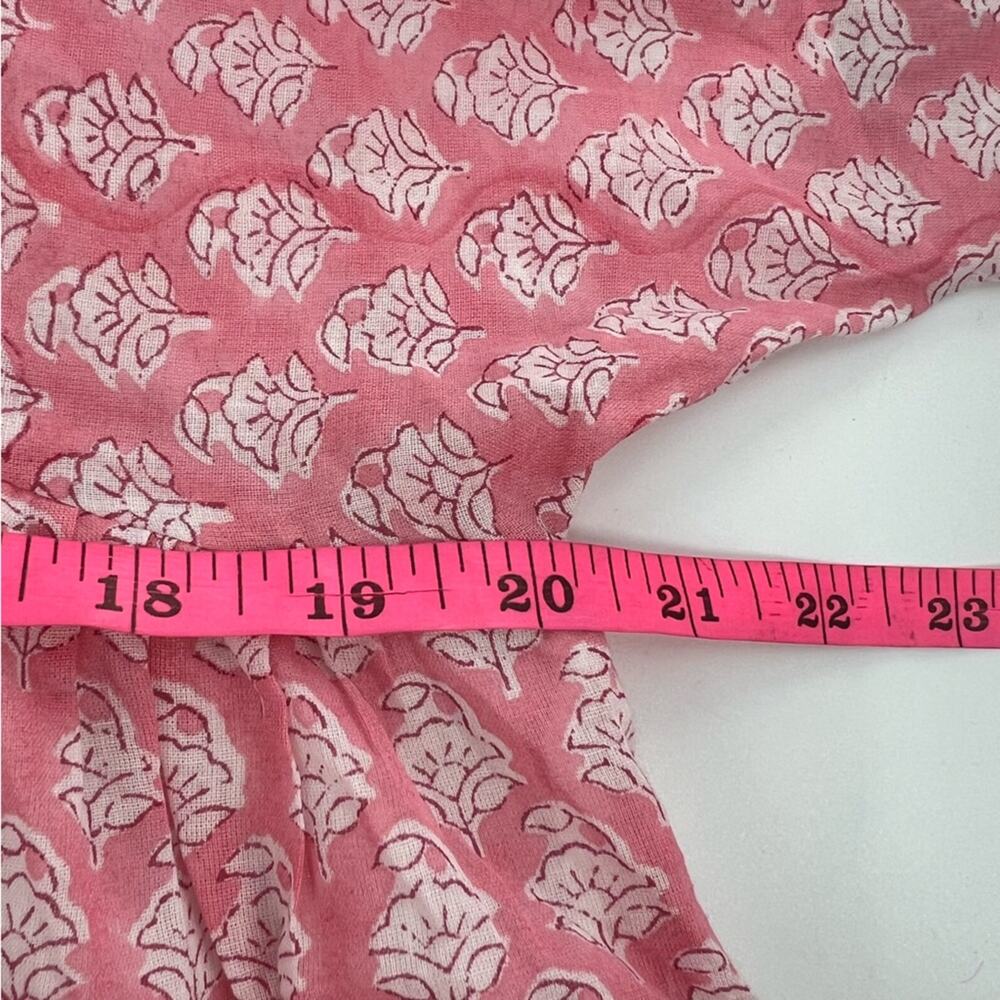 Pink Boho Embroidered Long Sleeve Maxi Dress - Picture 5 of 6